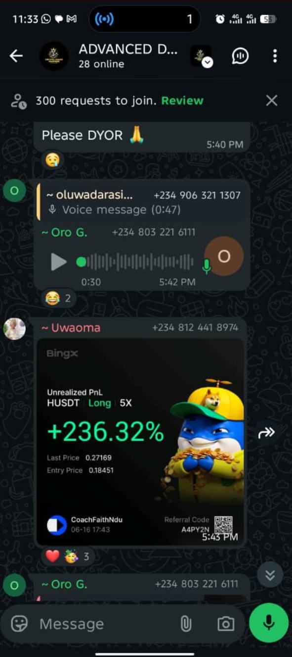 Trading Mobile View